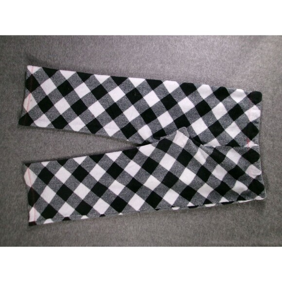 Secret Treasures Sleep Pants Womens L Black White Diamond Plaid Fleece Lounge - Picture 9 of 10